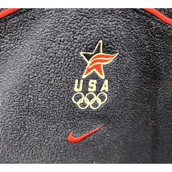 Vintage Navy Nike Team USA Olympics Youth Size 7 Fleece Sweatshirt - Picture 2 of 6